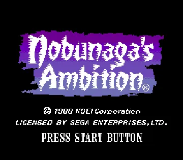 Nobunaga's Ambition (USA) screen shot title